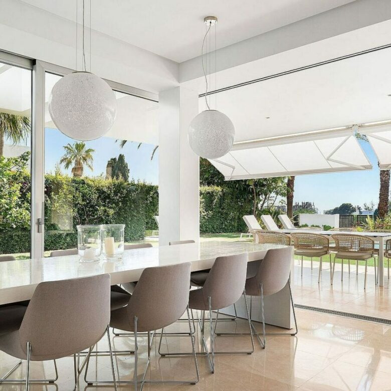 West-facing contemporary villa with pool in a gated community, Rio Real, Marbella East