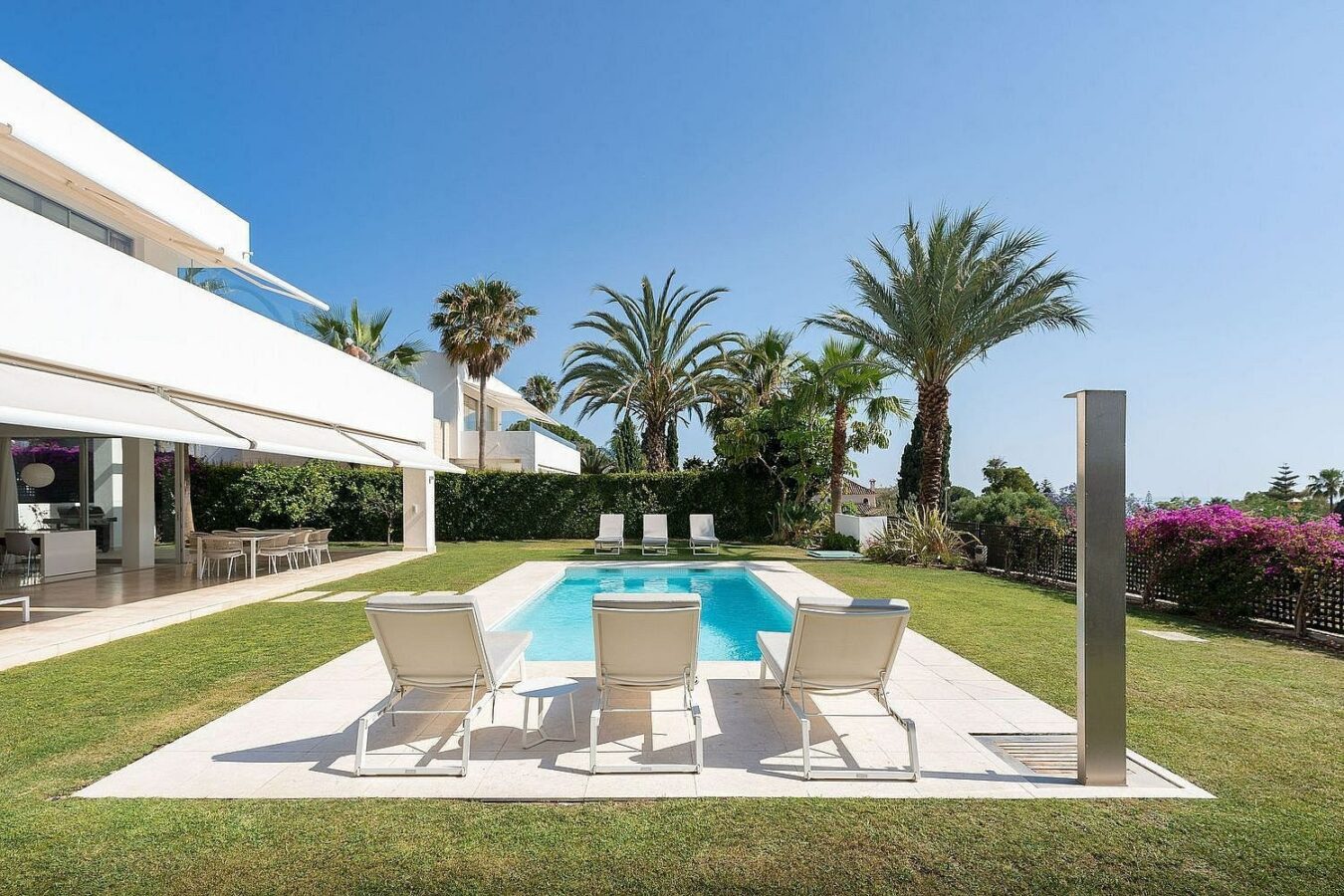 West-facing contemporary villa with pool in a gated community, Rio Real, Marbella East