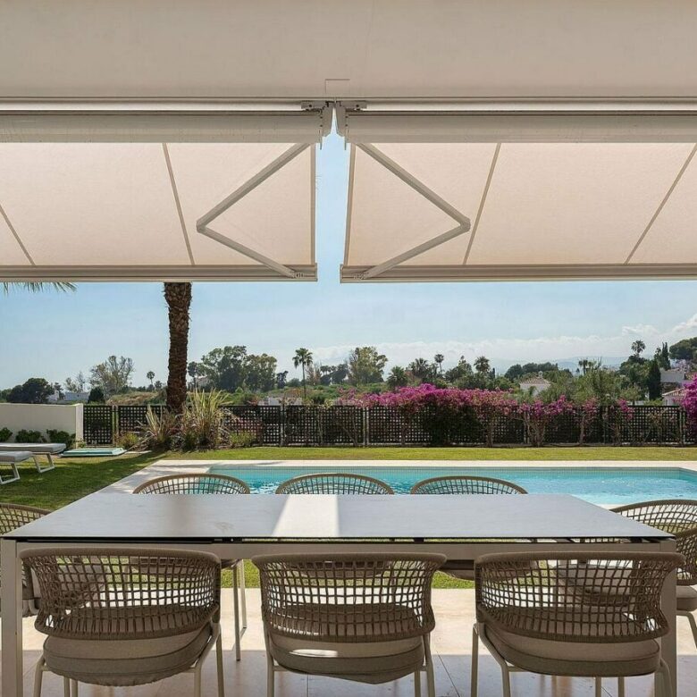 West-facing contemporary villa with pool in a gated community, Rio Real, Marbella East