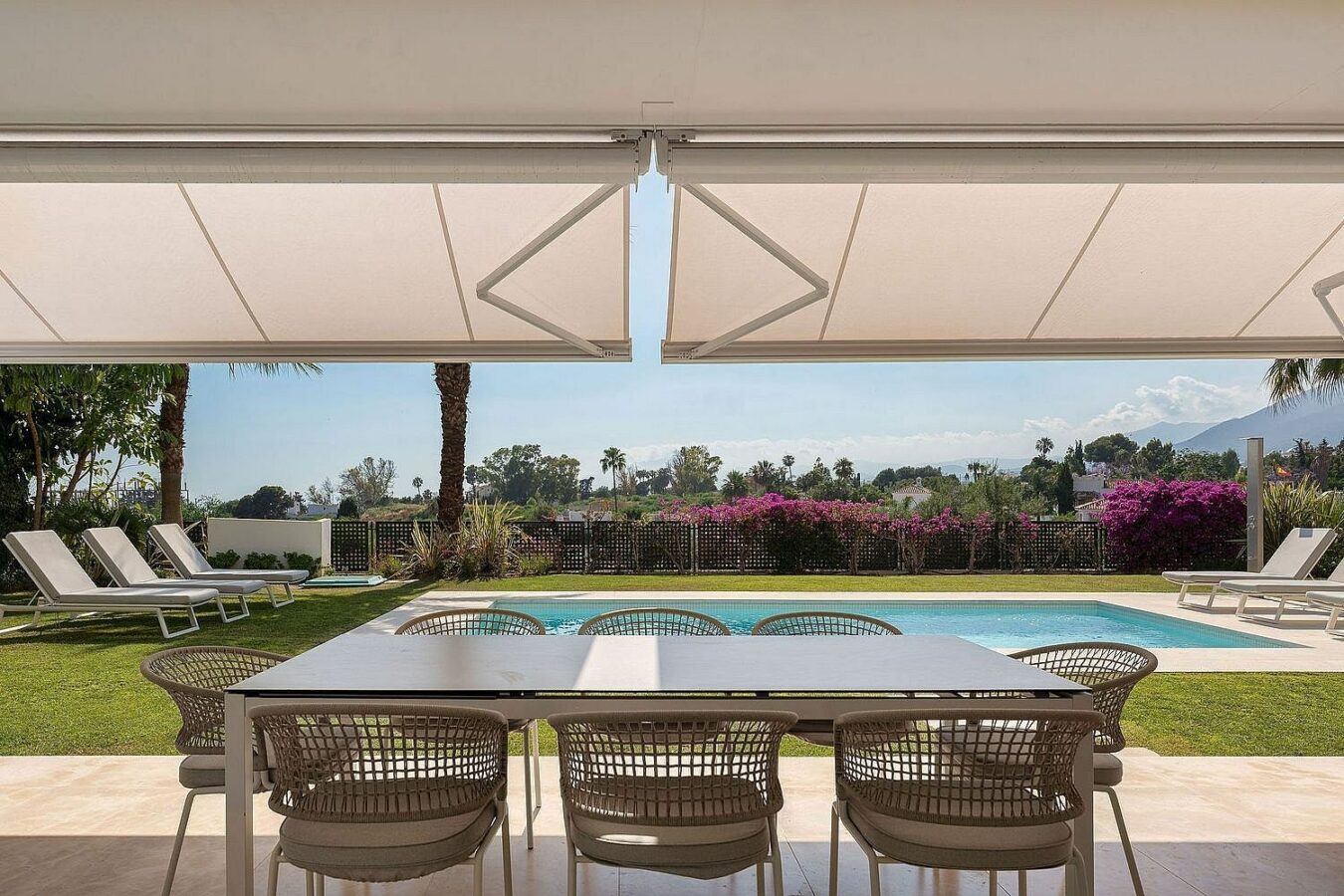 West-facing contemporary villa with pool in a gated community, Rio Real, Marbella East