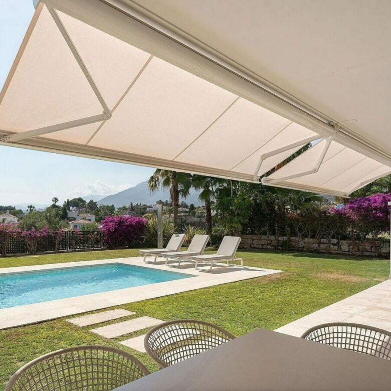 West-facing contemporary villa with pool in a gated community, Rio Real, Marbella East