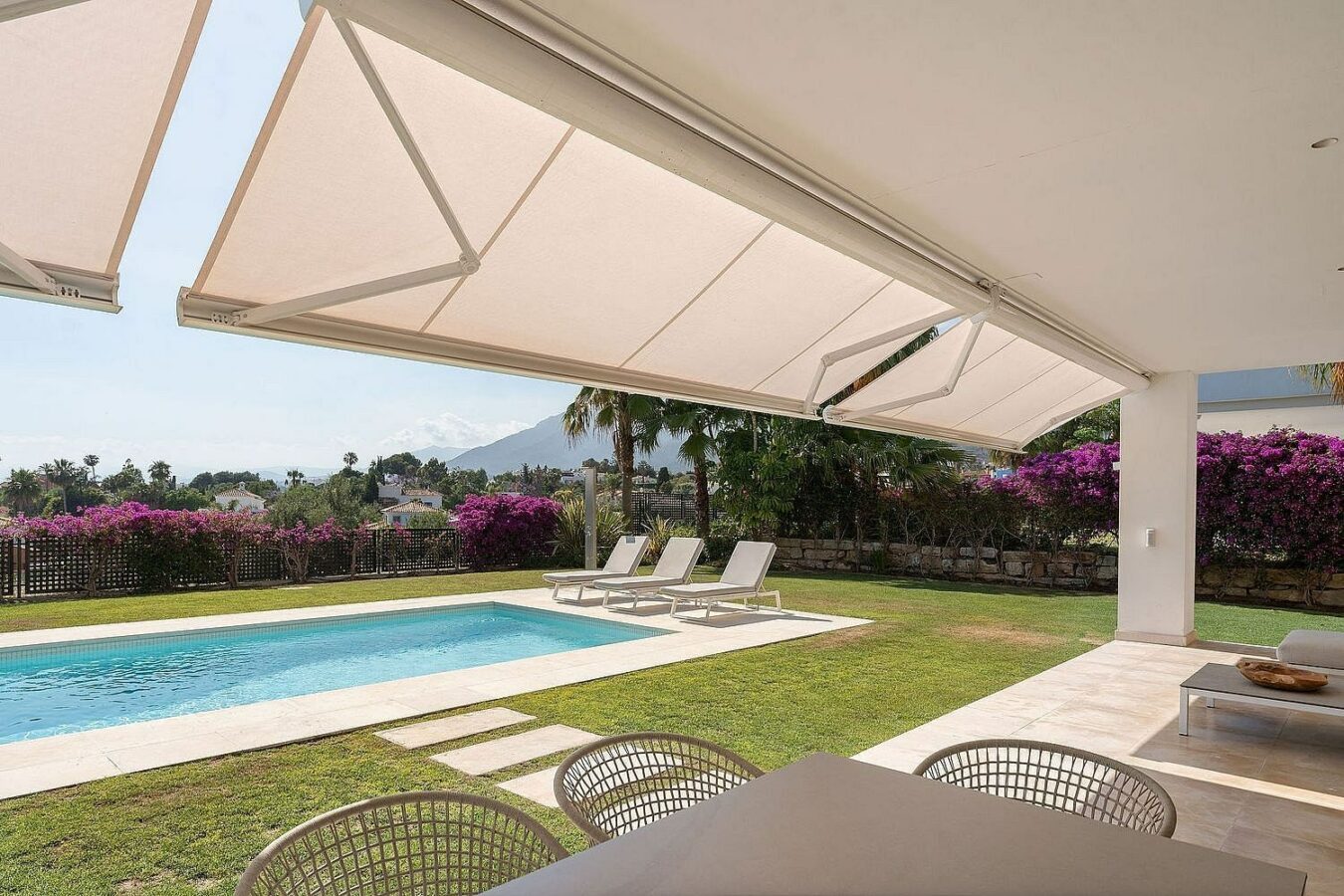 West-facing contemporary villa with pool in a gated community, Rio Real, Marbella East