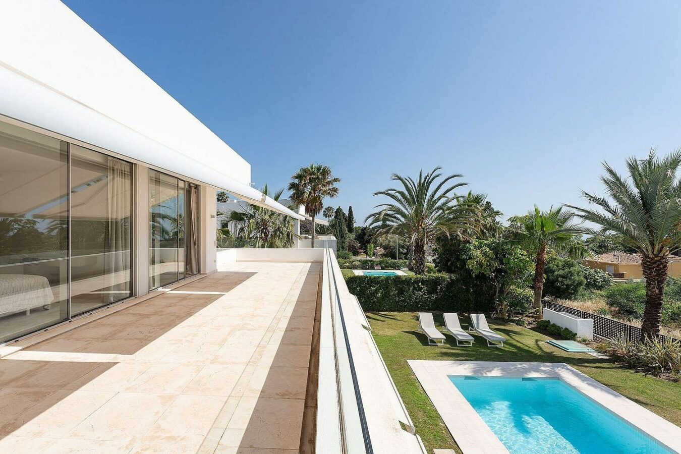 West-facing contemporary villa with pool in a gated community, Rio Real, Marbella East