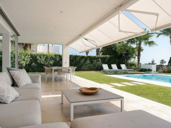West-facing contemporary villa with pool in a gated community, Rio Real, Marbella East