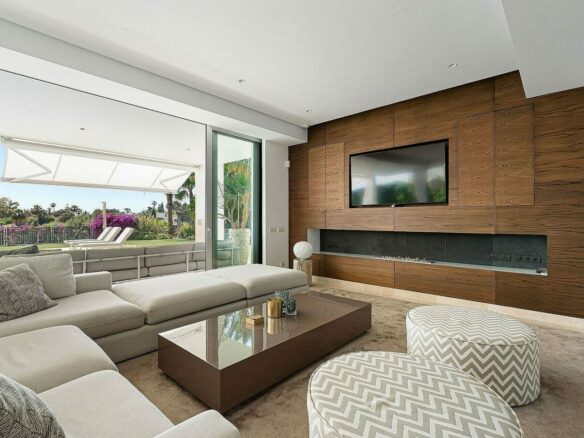 West-facing contemporary villa with pool in a gated community, Rio Real, Marbella East