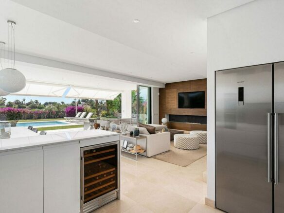 West-facing contemporary villa with pool in a gated community, Rio Real, Marbella East