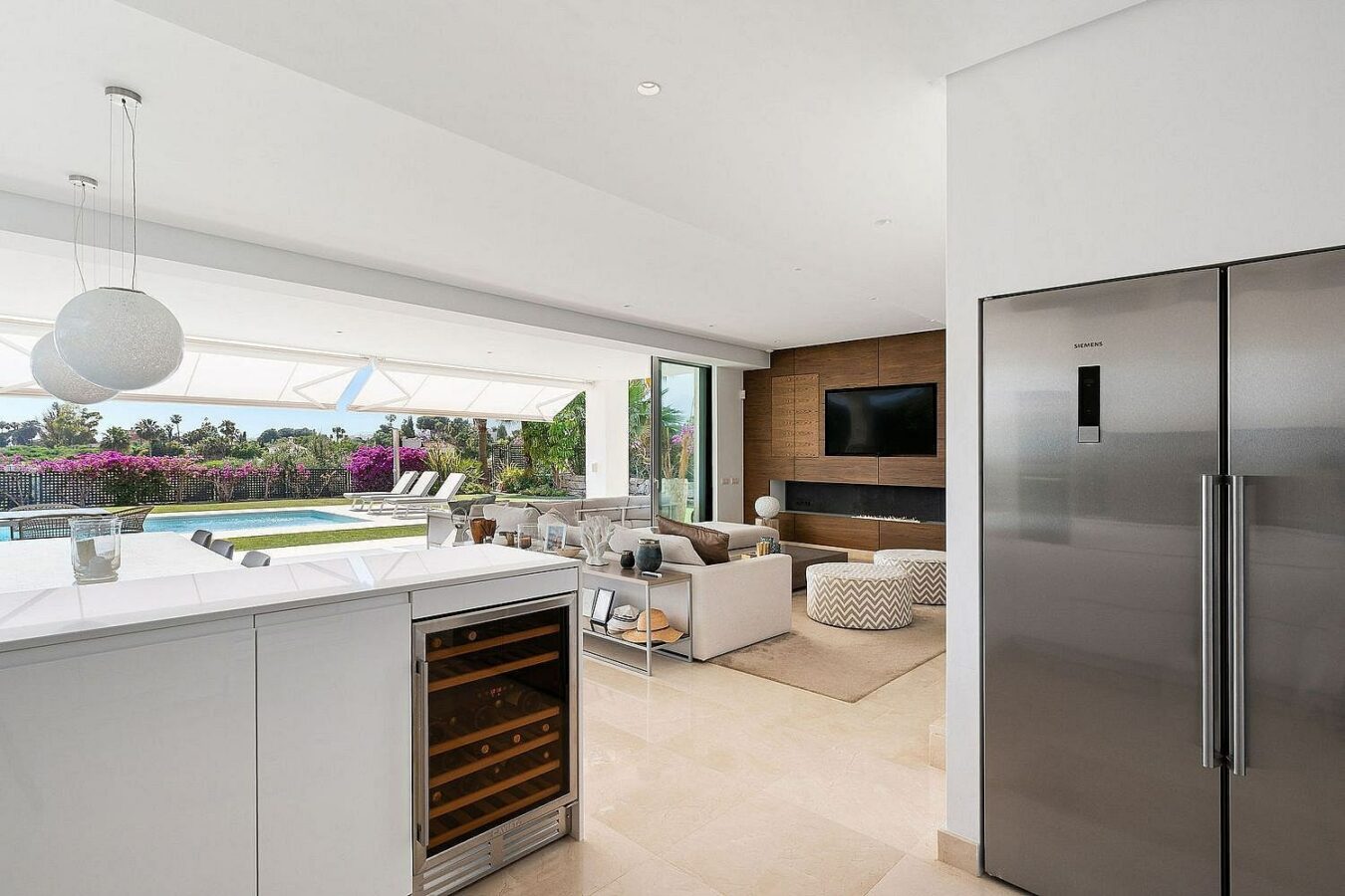 West-facing contemporary villa with pool in a gated community, Rio Real, Marbella East