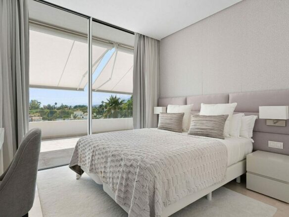 West-facing contemporary villa with pool in a gated community, Rio Real, Marbella East