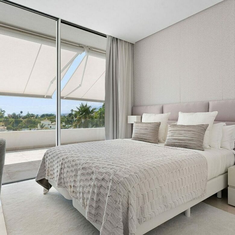 West-facing contemporary villa with pool in a gated community, Rio Real, Marbella East