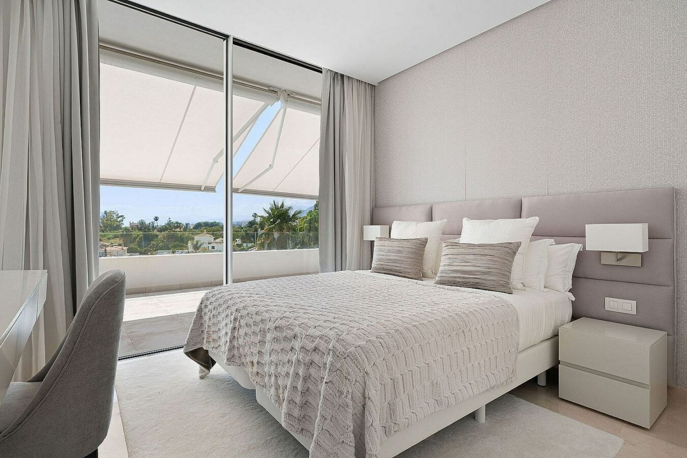 West-facing contemporary villa with pool in a gated community, Rio Real, Marbella East