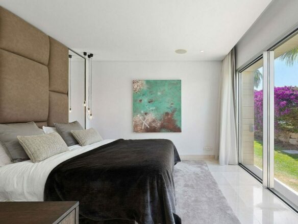 West-facing contemporary villa with pool in a gated community, Rio Real, Marbella East