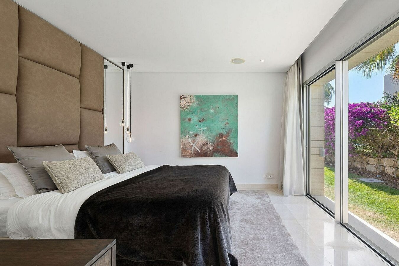 West-facing contemporary villa with pool in a gated community, Rio Real, Marbella East