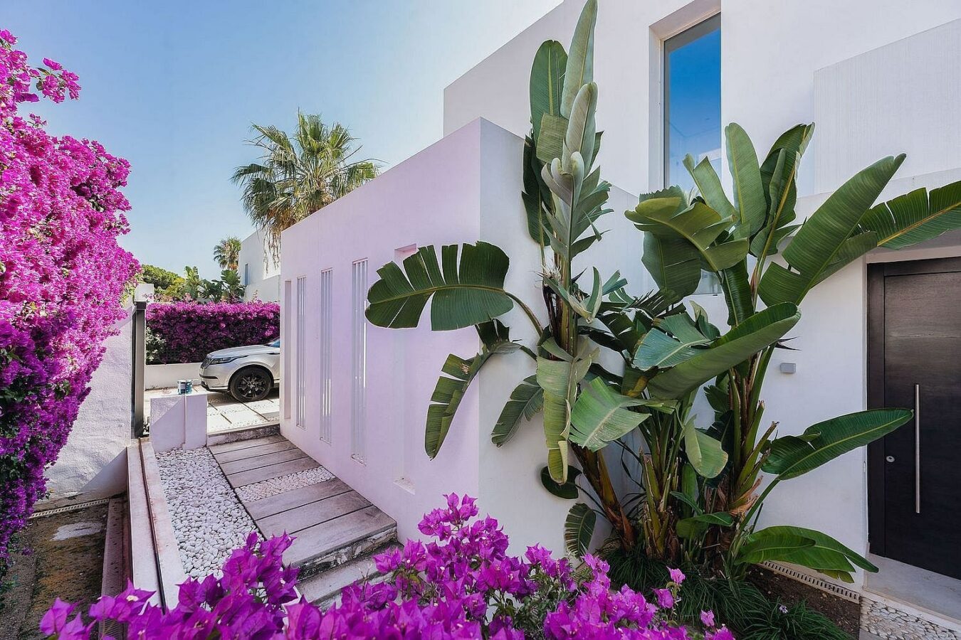 West-facing contemporary villa with pool in a gated community, Rio Real, Marbella East