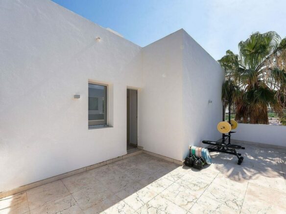 West-facing contemporary villa with pool in a gated community, Rio Real, Marbella East