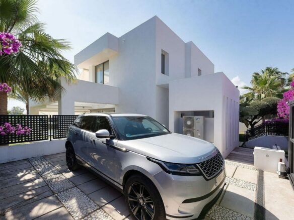 West-facing contemporary villa with pool in a gated community, Rio Real, Marbella East
