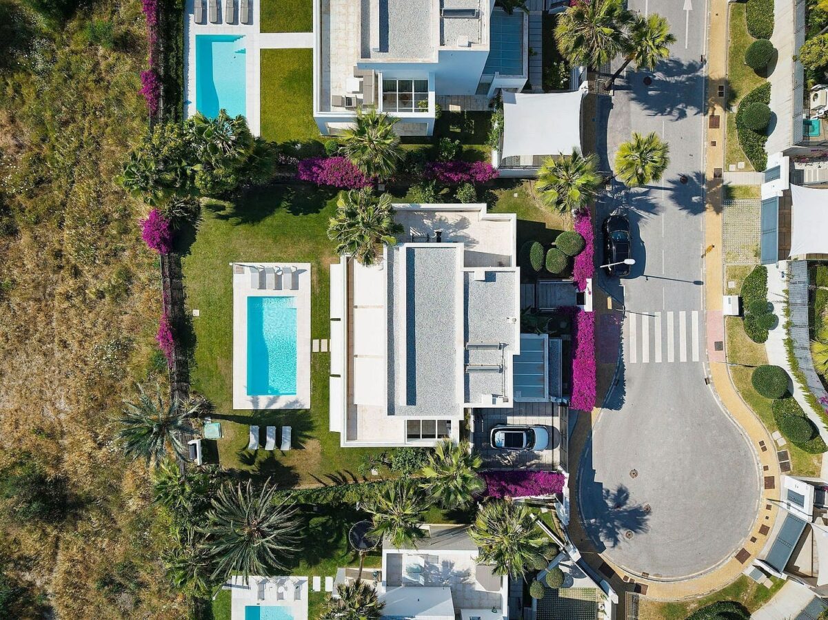 West-facing contemporary villa with pool in a gated community, Rio Real, Marbella East
