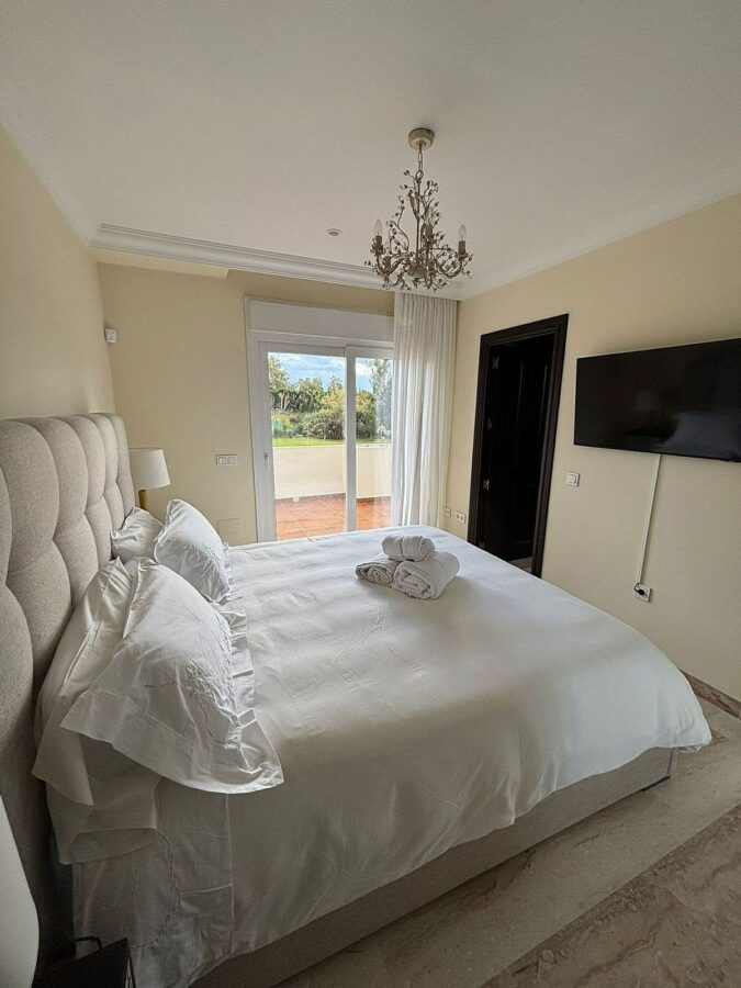 Frontline golf villa with pool in Guadalmina Alta, San Pedro de Alcantara