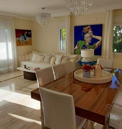 Frontline golf villa with pool in Guadalmina Alta, San Pedro de Alcantara