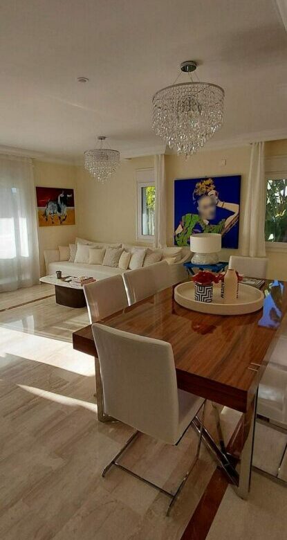 Frontline golf villa with pool in Guadalmina Alta, San Pedro de Alcantara