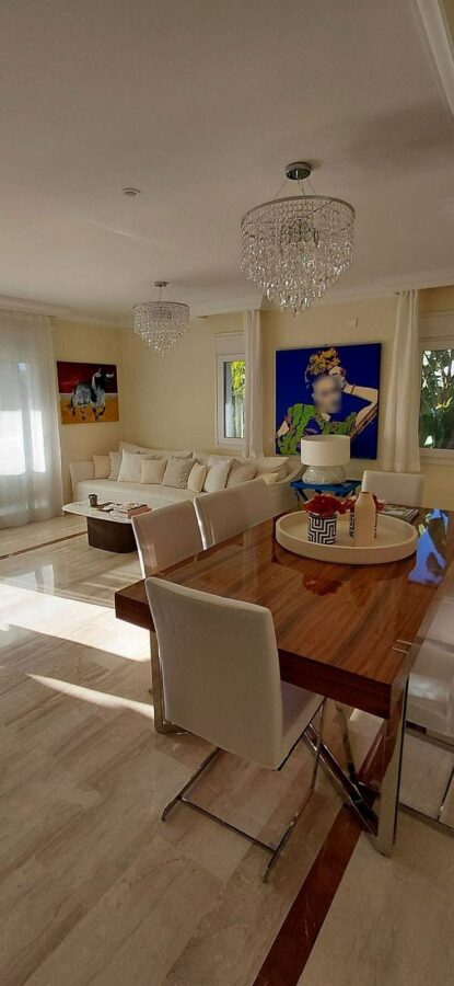 Frontline golf villa with pool in Guadalmina Alta, San Pedro de Alcantara