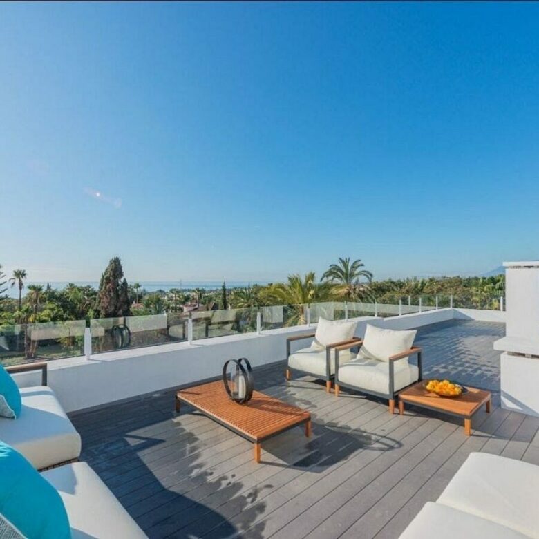 Modern villa with pool and rooftop terrace Golden Mile Marbella