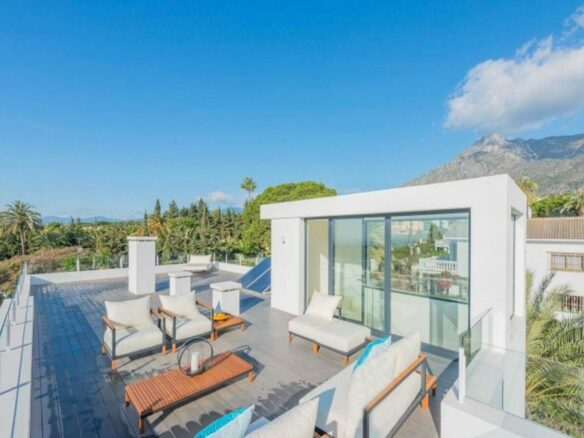 Modern villa with pool and rooftop terrace Golden Mile Marbella