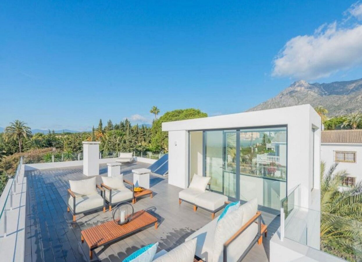 Modern villa with pool and rooftop terrace Golden Mile Marbella