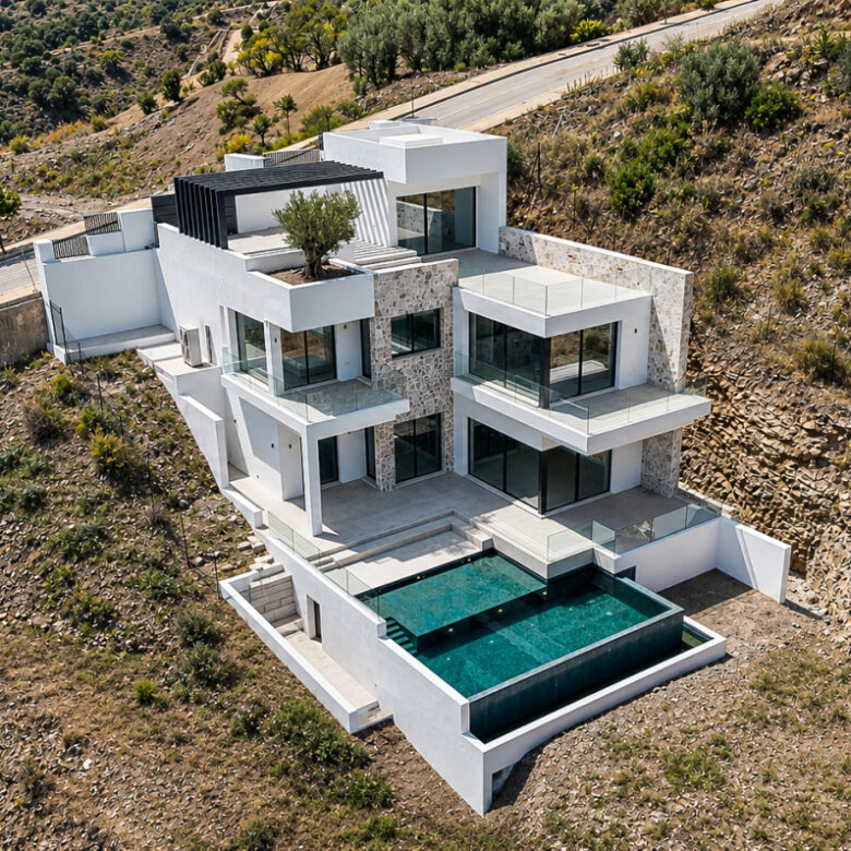 FOR SALE 🏡 Contemporary Designer Villa with Panoramic Sea Views – Elviria, Marbella East