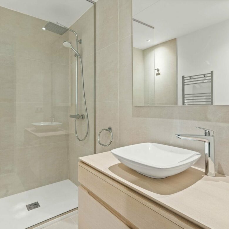 Bathroom with walk-in shower