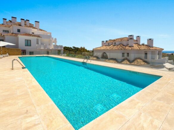 Swimming pool and residential buildings