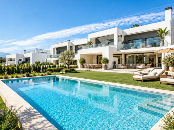 FOR SALE 🏡 Contemporary Corner Semi-Detached Villa with Private Pool and Basement – Guadalmina Alta, San Pedro de Alcántara 🇪🇸