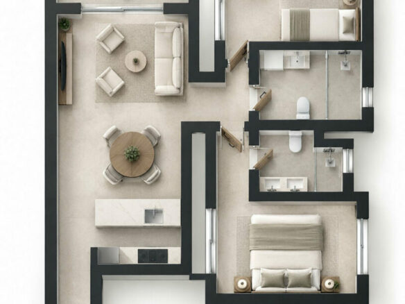 FOR SALE 🏡 Top-Floor Apartment with Rooftop Pool 60 m from the Beach – Estepona Town 🇪🇸