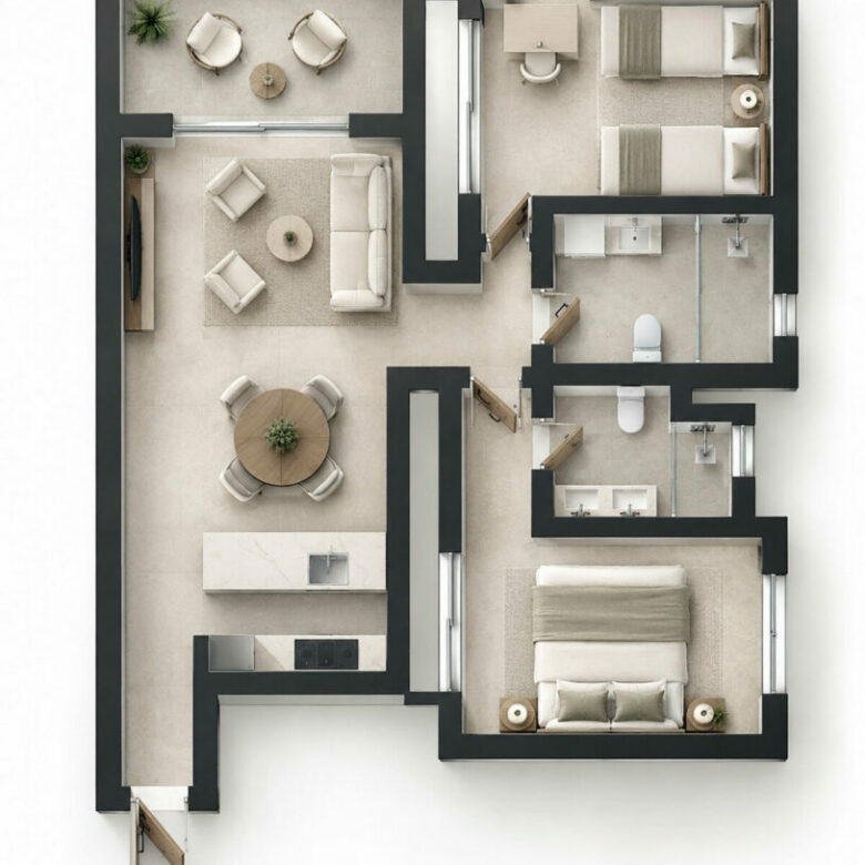 FOR SALE 🏡 Top-Floor Apartment with Rooftop Pool 60 m from the Beach – Estepona Town 🇪🇸