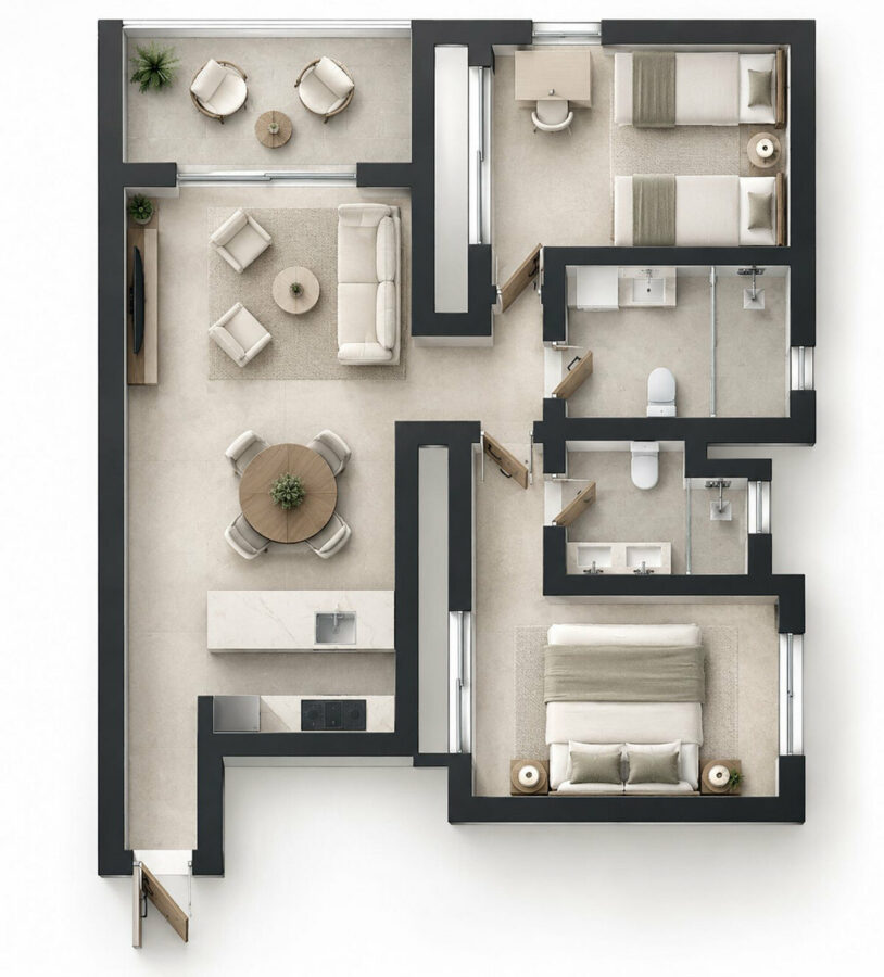 FOR SALE 🏡 Top-Floor Apartment with Rooftop Pool 60 m from the Beach – Estepona Town 🇪🇸