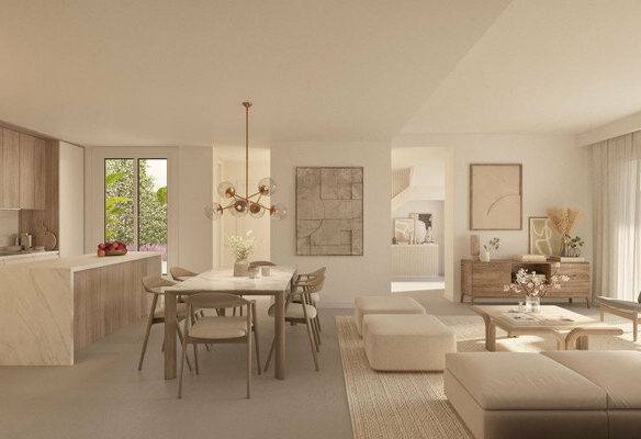 FOR SALE 🏡 Brand-New Three-Bedroom Townhouse 200 m from the Beach with Sea Views – Elviria, Marbella East 🇪🇸