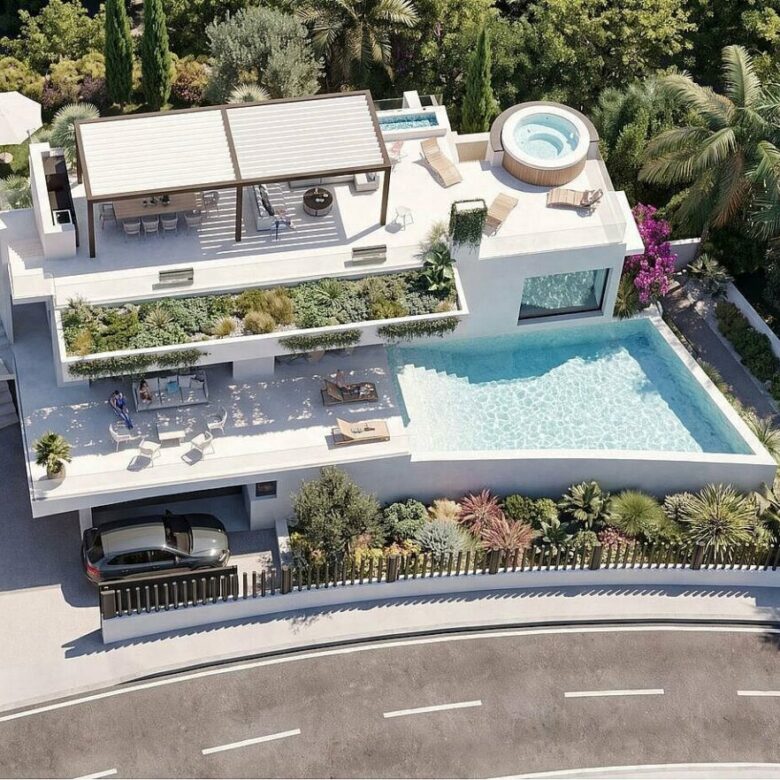FOR SALE 🏡 Sea-View Plot with Licensed Contemporary Villa Design – Los Naranjos, Nueva Andalucía, Marbella 🇪🇸