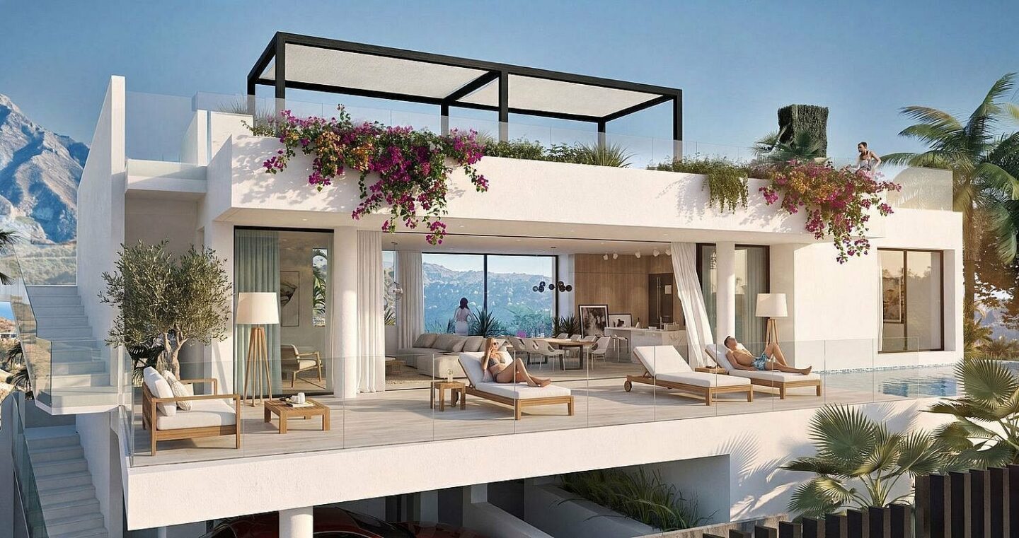 FOR SALE 🏡 Sea-View Plot with Licensed Contemporary Villa Design – Los Naranjos, Nueva Andalucía, Marbella 🇪🇸