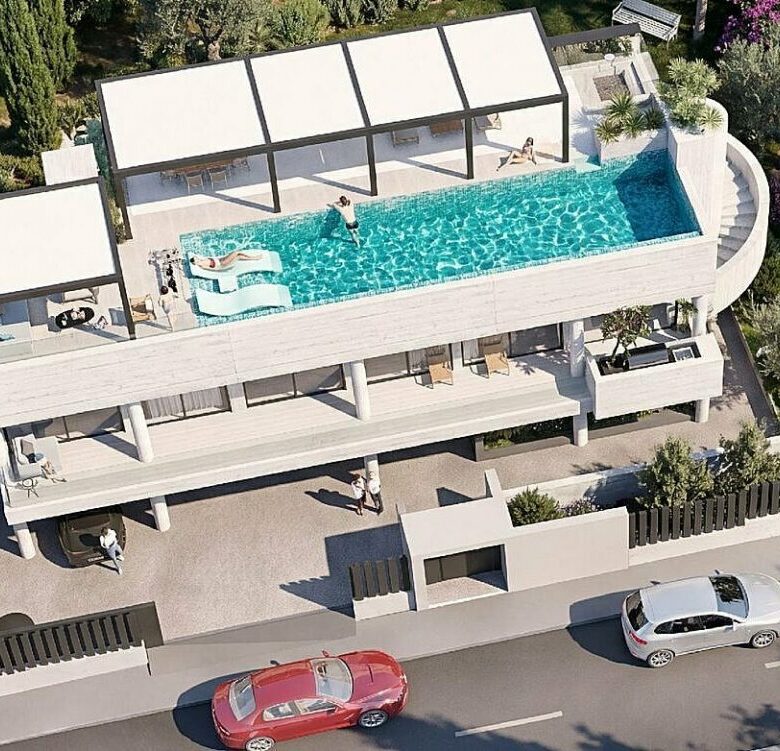 FOR SALE 🏡 Sea-View Plot with Contemporary Four-Level Villa Design – Los Naranjos, Nueva Andalucía, Marbella 🇪🇸