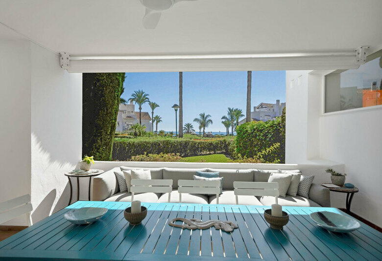 FOR SALE 🏡 Beachfront Garden Apartment in a Gated Community – Los Monteros, Marbella East 🇪🇸