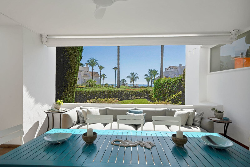 FOR SALE 🏡 Beachfront Garden Apartment in a Gated Community – Los Monteros, Marbella East 🇪🇸