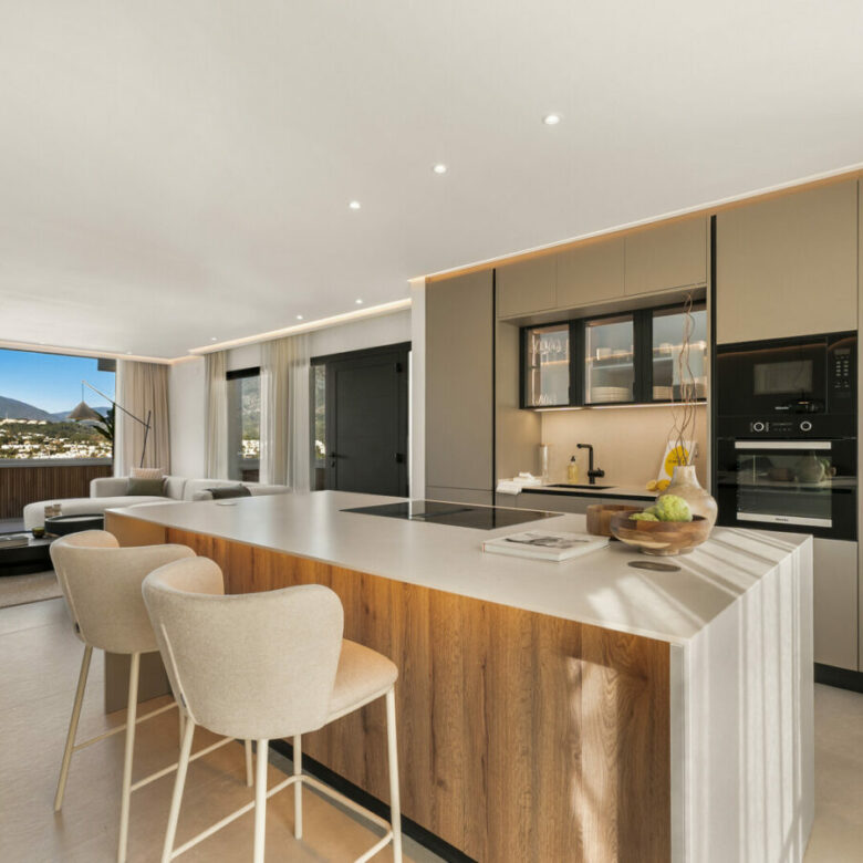 FOR SALE 🏡 Renovated Two-Bedroom Apartment with Sea and Mountain Views, Sold Furnished – Nueva Andalucía, Marbella 🇪🇸