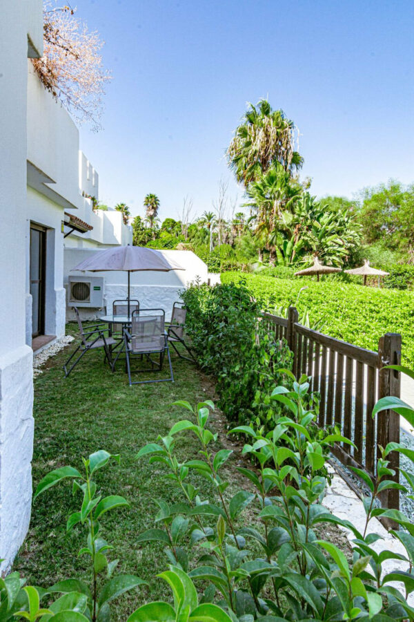 FOR SALE 🏡 Two-Bedroom Garden Apartment with Pool Views in a Gated Complex – Selwo, Estepona 🇪🇸
