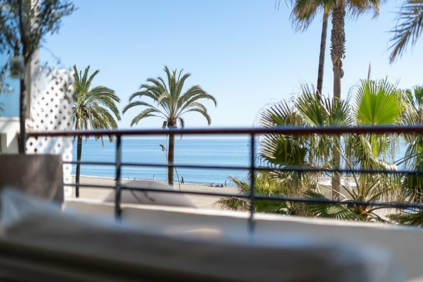 FOR SALE 🏡 Renovated Frontline Beach Apartment with Sea Views and Two Terraces – Estepona Town 🇪🇸