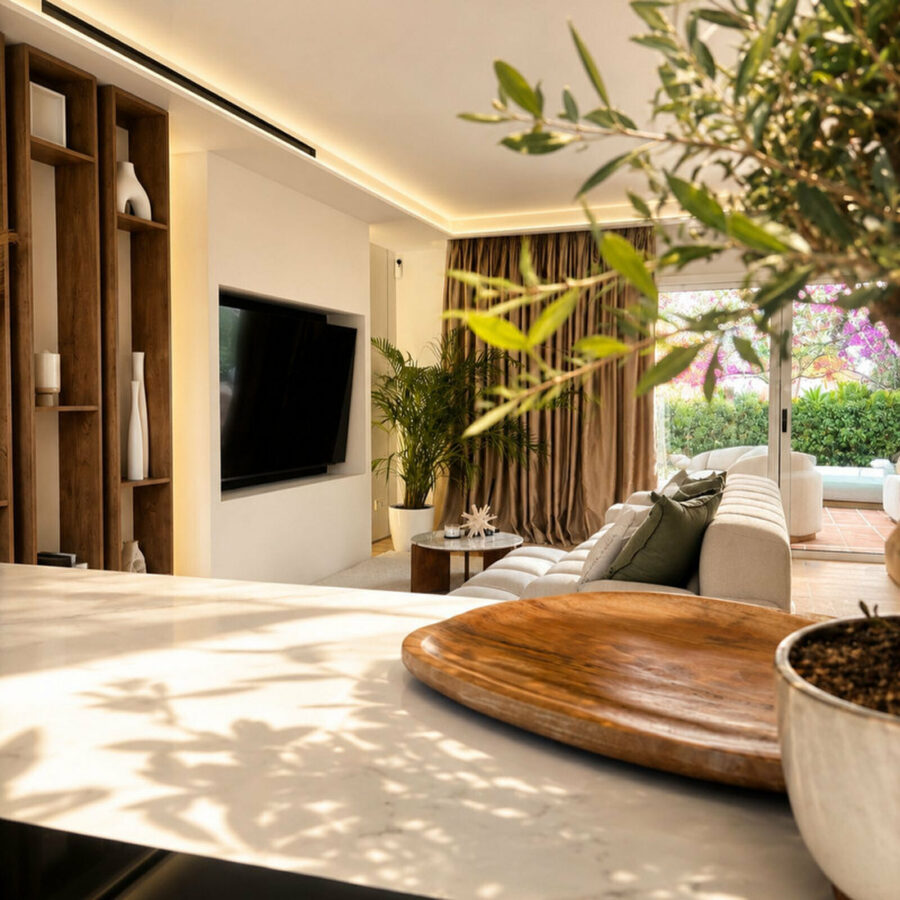 FOR SALE 🏡 Fully Renovated Designer Townhouse with Garden and Rooftop Solarium – Golden Mile, Marbella 🇪🇸