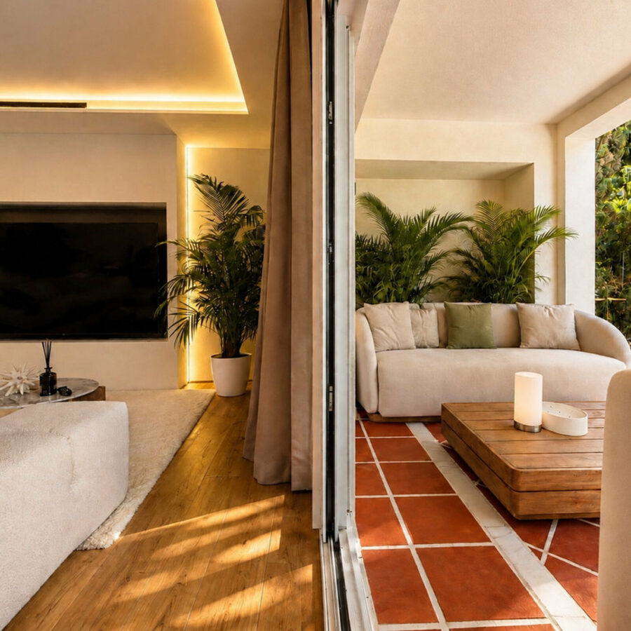 FOR SALE 🏡 Fully Renovated Designer Townhouse with Garden and Rooftop Solarium – Golden Mile, Marbella 🇪🇸