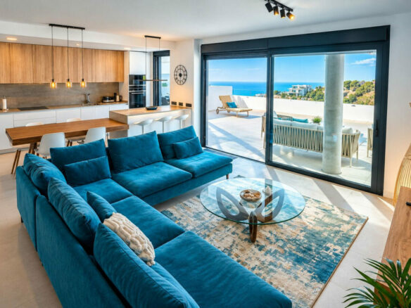 FOR SALE 🏡 Brand-New Furnished Three-Bedroom Apartment with Sea-View Terrace – Altos de los Monteros, Marbella East 🇪🇸