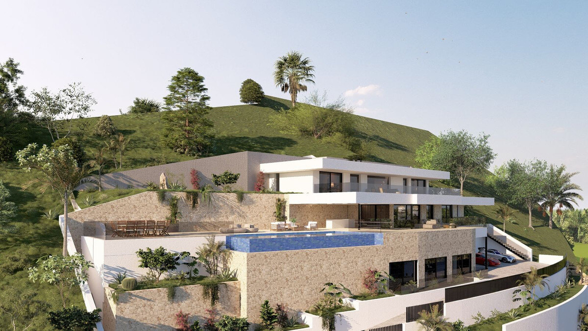 FOR SALE 🏡 South-Facing Sea-View Plot with Building Licence and Villa Project – Real de La Quinta, Benahavís 🇪🇸