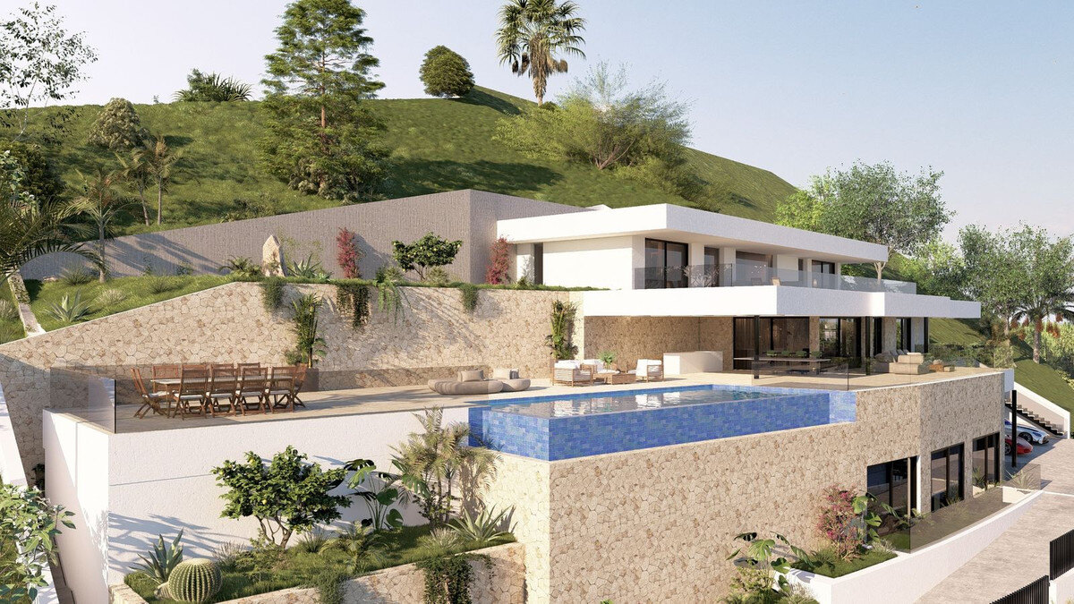 FOR SALE 🏡 South-Facing Sea-View Plot with Building Licence and Villa Project – Real de La Quinta, Benahavís 🇪🇸