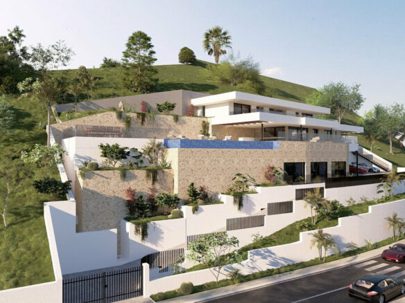 FOR SALE 🏡 South-Facing Sea-View Plot with Building Licence and Villa Project – Real de La Quinta, Benahavís 🇪🇸