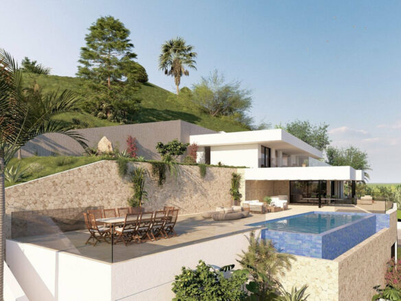 FOR SALE 🏡 South-Facing Sea-View Plot with Building Licence and Villa Project – Real de La Quinta, Benahavís 🇪🇸